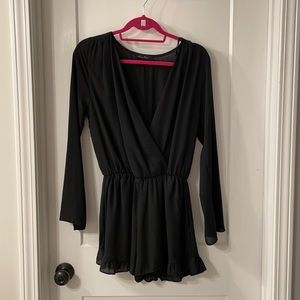 Black long sleeve romper
